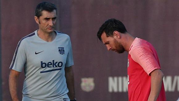 Ernesto Valverde respaldó a Lionel Messi por no estar en The Best. (Reuters)