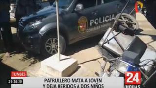 Un muerto y dos heridos deja choque de patrullero contra mototaxi en Tumbes [VIDEO]