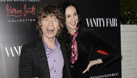 Mick Jagger y su novia, L\'Wren Scott. (AP)
