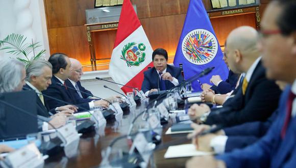 La misión de la OEA se reunió con los representantes de las principales instituciones del país. Foto: Presidencia