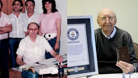 Walter Orthmann trabajó desde los 15 años en la misma empresa. (Foto: Guinness World Records)