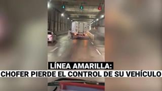 Línea Amarilla: conductor pierde control de su camión y estuvo apunto de provocar un accidente