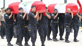 Los restos de dos de los policías fallecidos en Apurímac llegaron a Lima