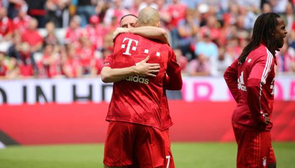 Robben y Ribéry se despiden de Bayern Munich en el duelo ante Eintracht Frankfurt. (Foto: Bayern Munich)