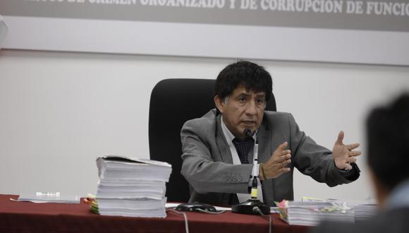 El juez Richard Concepción realiza el control de acusación contra Ollanta Humala y Nadine Heredia. (Anthony Niño de Guzmán/GEC)