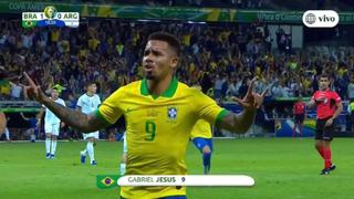 Argentina vs. Brasil: Gabriel Jesus anotó el 1-0 en la semifinal de la Copa América 2019 | VIDEO