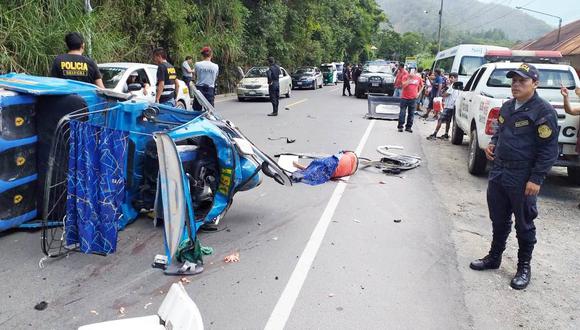 Accidente habría sido provocado por exceso de velocidad. (PNP)