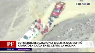 La Molina: Bomberos rescataron a ciclista que sufrió accidente en el cerro Centinela