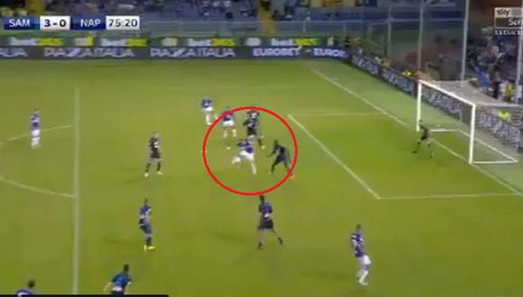 Quagliarella selló la goleada de Sampdoria ante Napoli por la Serie A. (Captura: YouTube)
