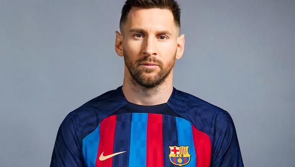 Lionel Messi con la camiseta de Barcelona temporada 2022/23 (Twitter/ @transfers).