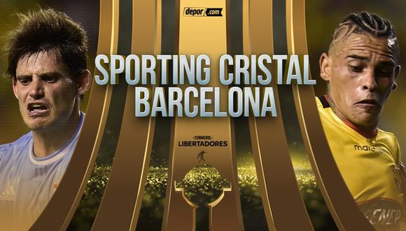 Sporting Cristal tiene que ganar a Barcelona SC por una diferencia de cinco goles, para clasificar a la tercera fase de la Copa Libertadores. (Diseño Depor)