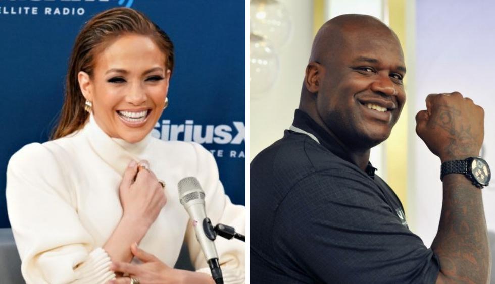 Jennifer Lopez quedó impresionada con la estatura de Shaquille O’Neal. (Foto: AFP)