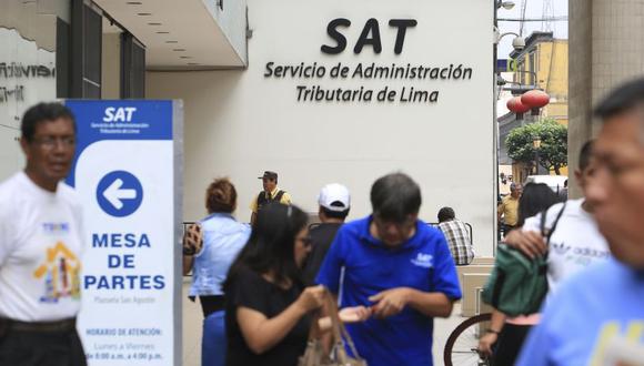 El remate se desarrollará en la sede central del SAT, situada en el jirón Camaná. (El Comercio)