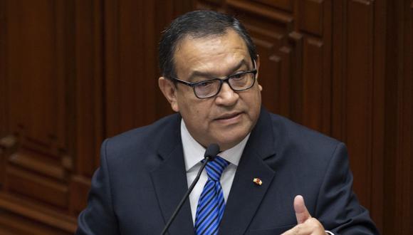 El jefe de Gabinete de Perú, Alberto Otarola. (Foto de Cris BOURONCLE / POOL / AFP)