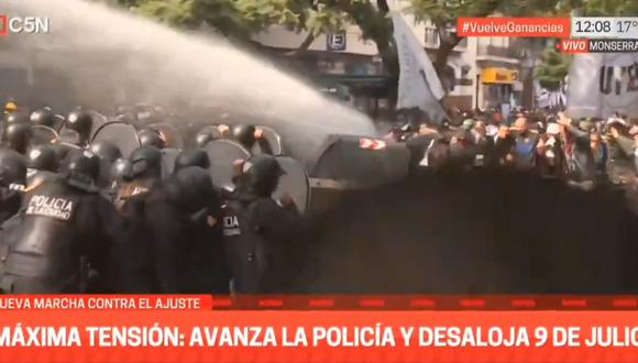 Enfrentamientos en Buenos Aires. (Captura de video)