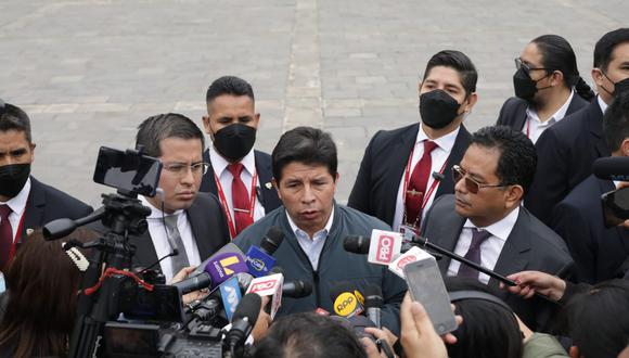 Pedro Castillo maltrató a la prensa en Palacio de Gobierno. (Britanie Arroyo)