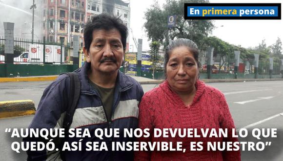 Melitón Cáceres y su esposa Norma piden ser reubicados para mantener a sus tres hijos. (Elisa Reyes)