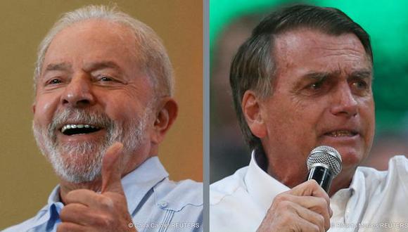 Lula da Silva (izquierda) y Jair Bolsonaro se disputan la Presidencia de Brasil en las elecciones de este domingo 2 de octubre del 2022. (Reuters).