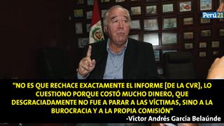 Víctor Andrés García Belaúnde: "La CVR costó mucho dinero, el cual no fue a parar a las víctimas"