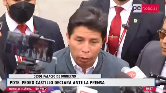 Pedro Castillo declara tras salir de la fiscalía