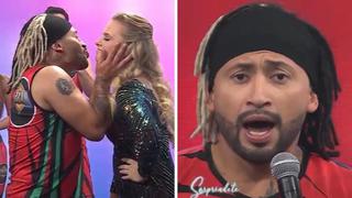 ‘Zumba’ ‘le robó’ un beso a Rossana Fernández Maldonado en “Esto es Bacán”: ¿Cómo reaccionó? | VIDEO
