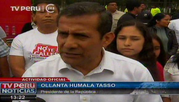 Ollanta Humala defendió a Nadine Heredia (TV Perú)