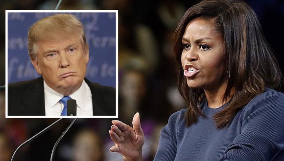 Michelle Obama arremetió contra Donald Trump durante un mitin a favor de la candidata demócrata, Hillary Clinton, en New Hampshire. (AP)