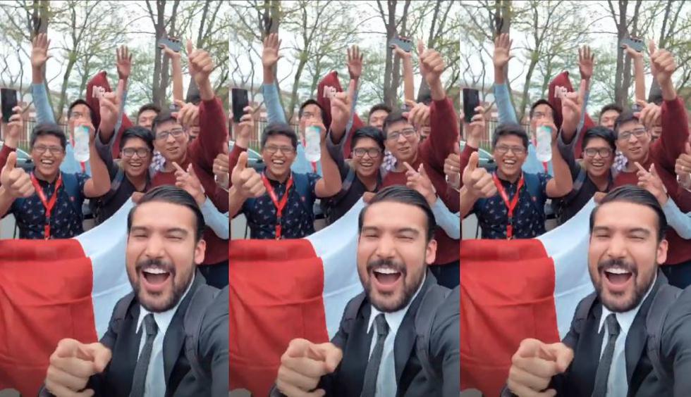 Ezio Oliva colgó un video en Instagram en donde se luce con estudiantes de la UNMSM. (Instagram)