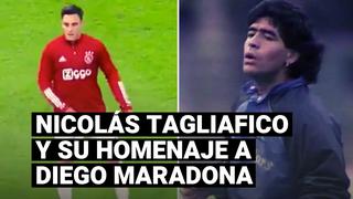 El particular homenaje de Nicolás Tagliafico a Diego Maradona