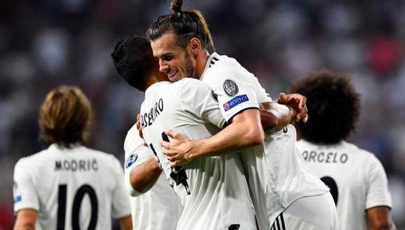 Gareth Bale anotó el 2-0 ante AS Roma por la Champions League. (Foto: AFP)