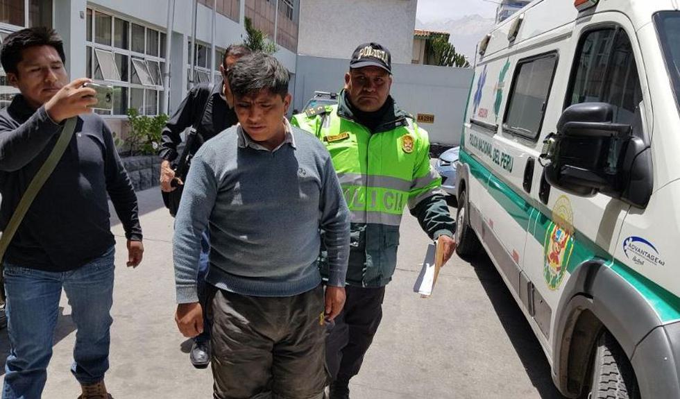 Luego de audiencia de prisión preventiva, Cirilo Cruz Huanca, fue enviado al penal de Socabaya, (Miguel Idme)