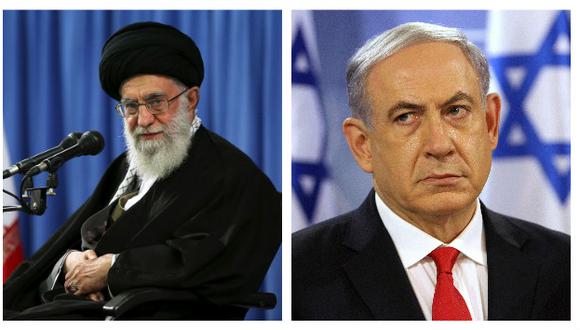 Ali Jamenei, el líder supremo de Irán, y Benjamín Netanyahu, primer ministro de Israel.
