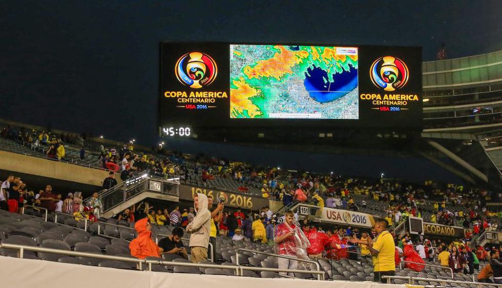 Copa América Centenario: Tormenta eléctrica obligó a suspender el partido entre Chile y Colombia. (EFE)