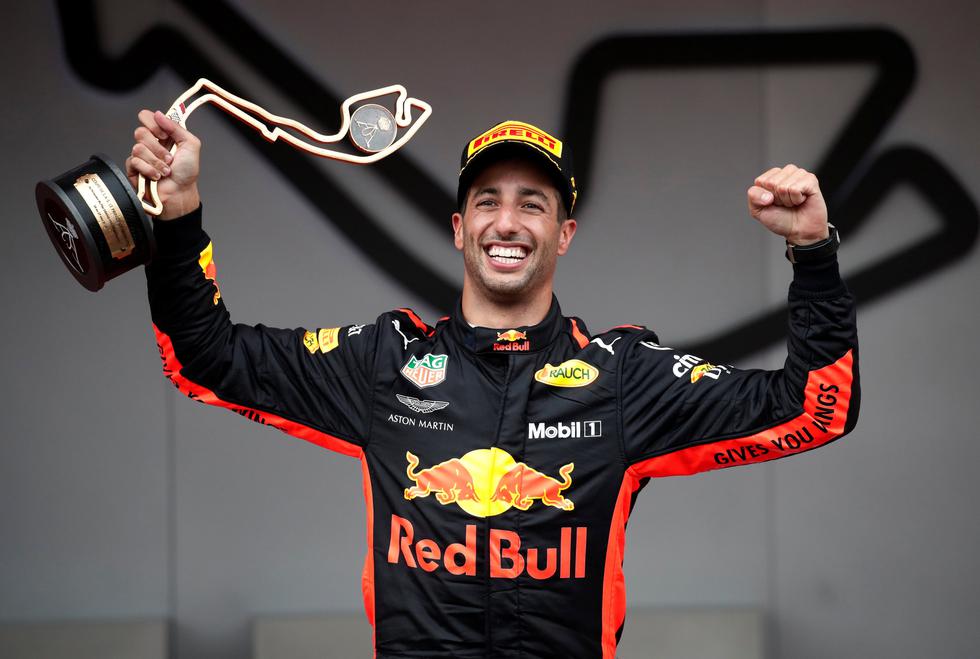Daniel Ricciardo registró su séptima victoria en la Fórmula 1 y la segunda de esta temporada. (REUTERS)