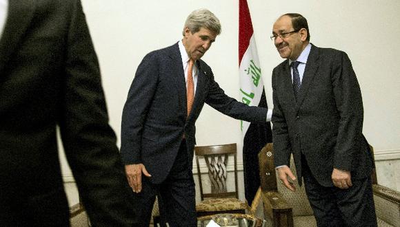 LLEGÓ A BAGDAD. Jefe de la diplomacia norteamericana se reunió con el primer ministro iraquí. (AP)