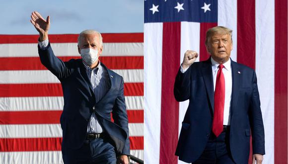 Joe Biden y Donald Trump competirán en las elecciones del 3 de noviembre por la Presidencia de Estados Unidos. (Fotos: Angela Weiss y SAUL LOEB / AFP).