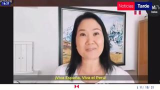 Keiko Fujimori reaparece en organización de extrema derecha y grita: “Viva España”