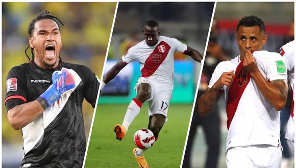 Luis Advíncula, Pedro Gallese y Yoshimar Yotún en el equipo ideal elegido por los hinchas. (Foto: FPF/Composición)
