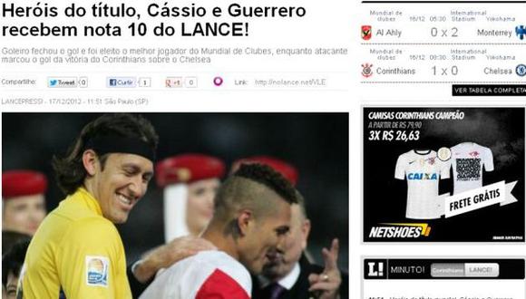 Cássio ganó el Balón de Oro del Mundial de Clubes. (Lance.com)