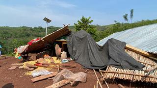 Techos aplastaron viviendas y 54 quedan inhabitables por fuertes vientos en San Martín y Huánuco  [FOTOS]