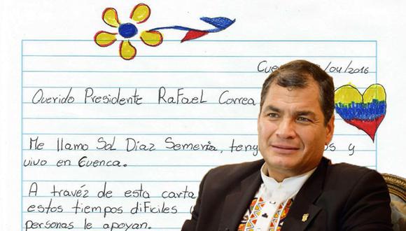 Ecuador: Niña de 12 años escribe conmovedora carta dirigida a Rafael Correa. (Imgur/USI)