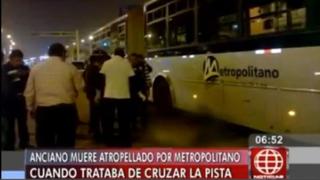 Independencia: Anciano murió arrollado por un bus del Metropolitano