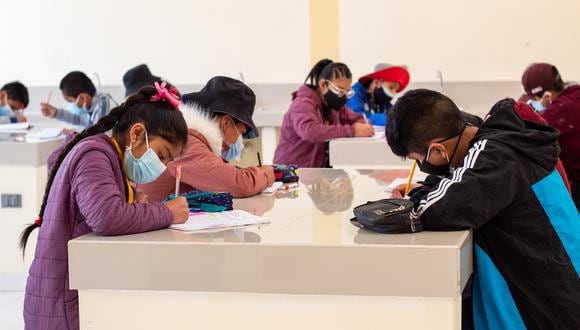 La I.E. Fe y Alegría de Azapampa fue la primera en la zona urbana de Huancayo en iniciar clases semipresenciales. (Foto: GEC)