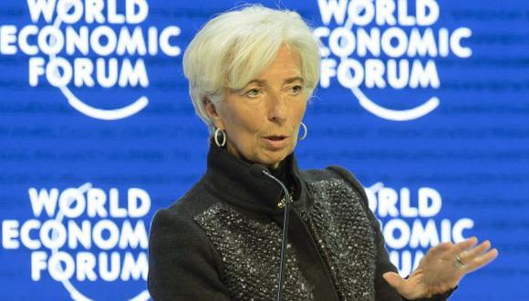 Christine Lagarde se presentó en el Foro Económico Mundial en Davos. (EFE)