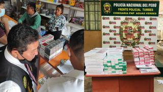 En Tumbes y Piura incautan miles de cigarrillos paraguayos de contrabando