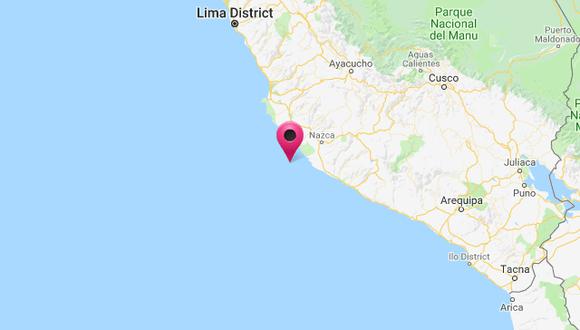El sismo ocurrió a una profundidad de 41 km., reportó el IGP. (Captura: Hidrografía Perú)