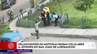 Sujetos a bordo de una mototaxi asaltan a jóvenes en San Juan de Lurigancho