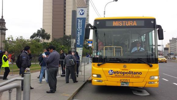 Se habilitarán dos rutas en el Metropolitano, que irán a Mistura 2015. (USI)