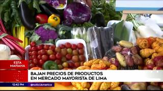 Bajan precios de verduras y hortalizas en el Gran Mercado Mayorista de Santa Anita