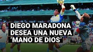 Diego Maradona anhela otro gol con la mano, como ante Inglaterra: “Con la derecha esta vez”